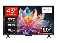 TCL 43T6C-UK 43” QLED 4K HDR TV, Fire TV (Smart TV with Dolby Vision & Atmos, HDR10+, Press & Ask Alexa, 2025 New Model)