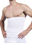 MISS MOLY Men Body Shaper Girdle Stomach Shapewear Waist Shaper Tummy Tuck Belt, White, XX-Large