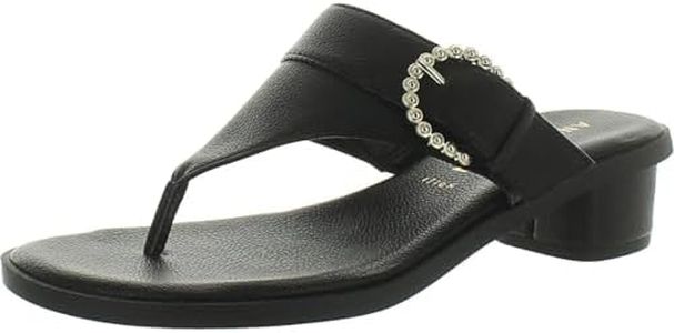 Anne Klein Women's Tillie Heeled Sandal, Black, 9.5