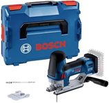 Bosch Professional 18V System Cordless Jigsaw GST 18V-155 SC (with Barrel Grip, Batteries and Charger not incl. in The Scope of delivery, L-BOXX)