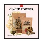 KANZ & MUHUL Kashmiri Ginger root Powder (450 Grm) - Natural Fresh Hand Grinded Kashmiri Ginger Powder, Premium, Authentic, Hand-Pounded, Fresh Adrak Poder | High Curcumin Content Natural Kashmiri Hand Grinded Pure Ginger Powder 450 Grm