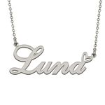 HUAN XUN Customized Stainless Steel Kids Name Pendant Necklace Gifts for Mum New Mom Luna