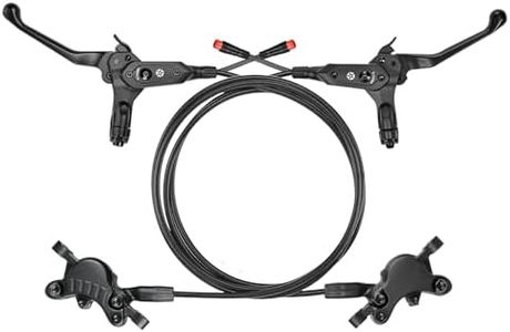 STAR UNION WUXING Hydraulic Disc Brakes Set for ETrike, 2.3 Caliper Spacing, Large Oil Cup & Parking Switch, 2-Pin Power Cut-Off, Left Front 1000mm Right Rear 1800mm, Fit 160/180mm Rotor for ETrike