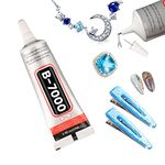 B7000 Glue,25ML Super Glue Transparent Paste Adhesive MOHEGIA Multi-Function Glues Suitable for Phone Jewelry Glass Wood Metal Fabric