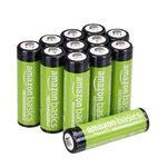 Amazon Basics AA Rechargeable Batteries 2000mAh (Double A), NiMh, Pre-charged, 12-Pack