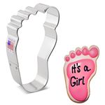 Ann Clark Cookie Cutters Foot/Footprint/Baby Foot Cookie Cutter, 3.75"