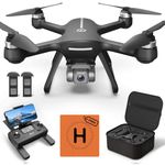 Holy Stone HS700E GPS Drone for Adults with Cameras 4K UHD, EIS Anti Shake 130°FOV Camera Drone, Quadcopter with 5GHz FPV Transmission, Brushless Motor, Easy Auto Return Home, Follow Me, 2 Batteries and Carrying Case Included