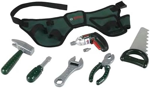 Theo Klein 8493 Ceinture à Outils Bosch avec visseuse électronique Ixolino - Livrée avec 5 Outils : Tournevis, Pince, Marteau, etc. - Dimensions : 76 x 24 x 4,5 cm - pour Enfants à partir de 3 Ans