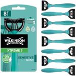 WILKINSON SWORD - Xtreme 3 For Men | Sensitive | Pack of 8 Disposable Razors