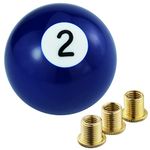 Padaodao Round Ball Shift Knob Number 1 Billiards Car Gear Lever Stick Shifter Handle for Most Manual Automatic Vehicles, Blue