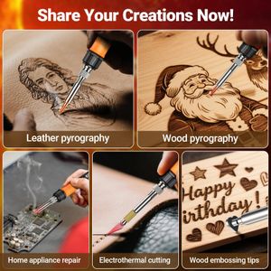 Preciva Wood Burning Kit, 70-Piece Pyrography Tool Set