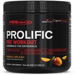 PEScience Prolific Energy Pre Workout – L Citrulline for Nitric Oxide, Rhodiola & CDP Choline Nootropic for Focus – Preworkout for Men & Women – 40 Scoops, Mango Splash