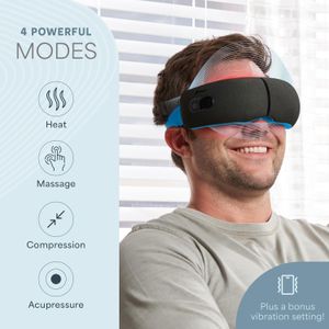 Lifepro Oculax Eye Massager – Blue, Heated Vibration Therapy