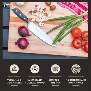 Boos Block Maple Cutting Board – 24x18 Inch Hardwood Chopping Board