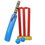 SK TOY ZONE Kid New Toy Plastic 20-20 Cricket kit for Kids Cricket Set of 3-6 Year Boys Bat & Ball Set Playing Outdoor and Indoor Sports Game Toy (20-20 Cricket kit) (Blue)