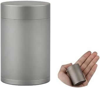 FQJOYL Titanium Pill Container, Airtight Screw-Top Canister, 1.35 fl oz