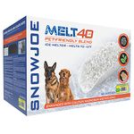 Snow Joe MELT40PET-BOX 40-Lb Premium Pet and Nature Friendly Ice Melter, Fast Acting, Safer on Vegetation, CMA Blended, Works to -12 F, Boxed for Transport, w/Bonus Scoop, White