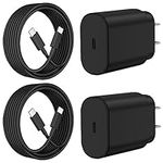 Type C Fast Charger, 2 Pack 25W USB C Wall Charger Super Fast Charging Block with 6FT USB C to C Cable for Samsung Galaxy S24 S23 S22 S21 S20 Ultra S10 S9, Note 20 10 9, Pixel 8 7 6 Pro, Android Phone