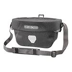 Ortlieb Ultimate Six Urban Bike Handlebar Bag - Waterproof Bike Front Bag with Transparent Compartment, Magnetic Snap & Shoulder Strap, Mountain Road Cycling Accessories - 5L Volume|Pepper Color