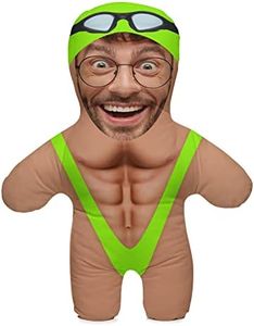 Cuscino Regalo Personalizzato con Foto con Imbottitura; Corpo con la Tua Immagine del Viso Stampata; 45 cm di Altezza; Regalo di Compleanno Festa del Papà Mamma Bambini; Motivi Lotta Wrestling [091]