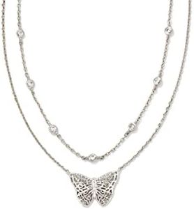 Kendra Scott Hadley Butterfly Multistrand Necklace, One Size, Brass, No Gemstone