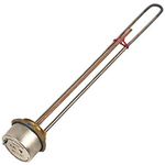 SPARES2GO 27" Incoloy Hard Hot Water Immersion Heater Boiler Element + Copper Pocket + Thermostat