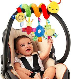 Spiral Pram Toys for Babies - Wrap Around Pushchair Stroller/Car Seat/Crib Sensory Toys for 0 3 6 9 12 Months Early Learning Play Bar Newborn Hanging Toy Infant Boys Girls Christmas Shower Gift