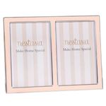 Nestasia Stylish Double Collage Photo Frame Peach 8.5"X6.5" | Decorative Picture Frame For Living Room, Home & Office Décor, Wall Art Gifing Ideas