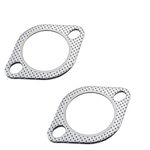 Universal Car Exhaust Pipe Flange Gasket, 2pcs High Temperature Exhaust Gasket for 2.5 Inch Exhaust Flange Gasket Replacement Accessories