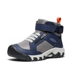 KEEN Unisex-Child Targhee Boundless Adaptive Alternative Closure Durable Hiking Boots, Naval Academy/Steel Grey, 12