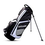 Golfoy Basics Delta II 14-Way Lightweight Golf Stand Bag - (Black/White)