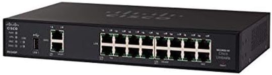 CISCO DESIGNED RV345P VPN Router | 16 Gigabit Ethernet (GbE) Ports | PoE | Dual WAN | Limited Lifetime Protection (RV345P-K9-NA)