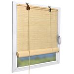 Sol Royal Natural Roller Blind 100x160cm SolDecor B86 – Bamboo Blind No Drill Roll Up Window Blind + Clamping Brackets – Natural