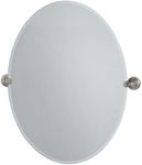 Gatco 4339LG Tiara Large Oval Wall Mirror, Satin Nickel