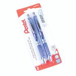 Pentel EnerGel Retractable Liquid Gel Rollerball Pen, Everyday Writing, Office Supplies, School Supplies, 0.5mm Fine Needle Point, Blue Ink, BLN75BP2-C, 2 Pack