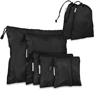 Navaris Set de 7 organizadores para Maleta - 7 Bolsas para almacenaje - para Ropa Zapatos en Equipaje - Sacos de Embalaje para Viajes en Negro