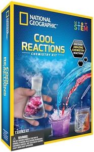 National Geographic JM80597U Set Educational Science Age 8+ with 5 Awesome Experiments | Fascinating Kids STEM Toys Gifts for 8+ Year Old Boys and Girls, Cool Reactions Chemistry Kit