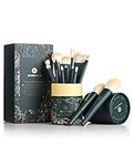 EIGSHOW Makeup Brushes 18pcs Professional Makeup Brush Travel Set with Cylinder 2 Cup Holders, Premium Synthetic Foundation Powder Concealer Blush Blending Eye Lip Gift for women