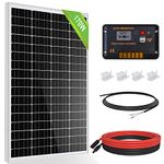 ECO-WORTHY 170W Solar Panel Kit 680Wh/Day Off-Grid System: 170W Monocrystalline Solar Panel with 30A Charge Controller + Extension Solar Cables + Z Mounting Brackets for Motorhome Boat Shed Camping