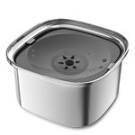 Decflow 3L Dog Water Bowl Stainless Steel Slow Drinking Dog Bowl with Lid, No Spill Water Bowl for Large Dogs Splash Proof Vehicle Carried Travel Pet Water Bowl Dispenser for Messy Drinkers