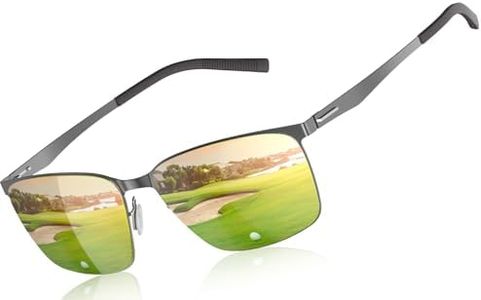 Xoxocos ‌Golf Sunglasses for Men – Polarized UV400 Lenses for Golfing, Fishing & Driving – Enhanced Clarity for Greens, Anti-Glare & Lightweight Frame