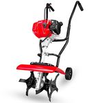 RICO ITALY 52CC 2 Stroke AIR Cooled Petrol Engine Mini Tiller| Cultivator| Weeder Used for Weeding in All Types of Agriculture Crops, Fruits and Vegetables with Metal Blades