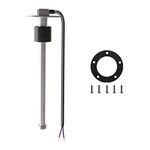 KAOLALI Boat Truck RV Fuel Water Level Sensor Sender Stainless Steel Fuel Sending Unit 250MM Boat Water Level Gauge Sensor 5 Hole fit Fuel Water Gauge 0~190ohm