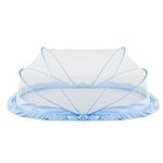 Classic Mosquito Net for Baby,Bottomless and Foldable Net for Baby Safe & Easy Use,Ensures Your Baby's Safe Sleep-135cmX65cmX65cm Upto 2Years-Blue