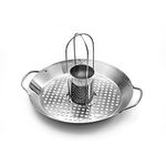 Outset QS56 2-in-1 Roasting Wok, Stainless Steel