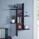 Danya B. XF160708BK Cantilever Shelf, Black