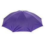 PATIKIL OD 27.2" Umbrella Hat, 1Pcs Oxford Fabric Folding Single Layer Sun Rain Cap with Head Strip for Outdoor Hiking Fishing Work, Purple