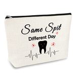 Funny Dentist Makeup Bag for Women Dental Hygienist Gift New Future Dentist Gift Dental Doctor Nurse Gifts Cosmetics Bag Dental Assistant Gift Dentist Birthday Christmas Graduation Retirement Gift