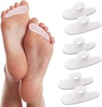 Mcvcoyh 6 Pieces Hammer Toe Straightener Pads - Corrector for Curled, Crooked, Curved, Overlapping, Clubbed, Claw,Right and Left Hammertoe Gel Support Crest Cushion