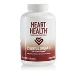 Heart Health Essential Omega III Fish Oil with Vitamin, Helps Maintain Normal Cholesterol Levels, EPA and DHA Help Support Brain Function, Supports Cardiovascular and Immune Health, Market America (60 Servings)